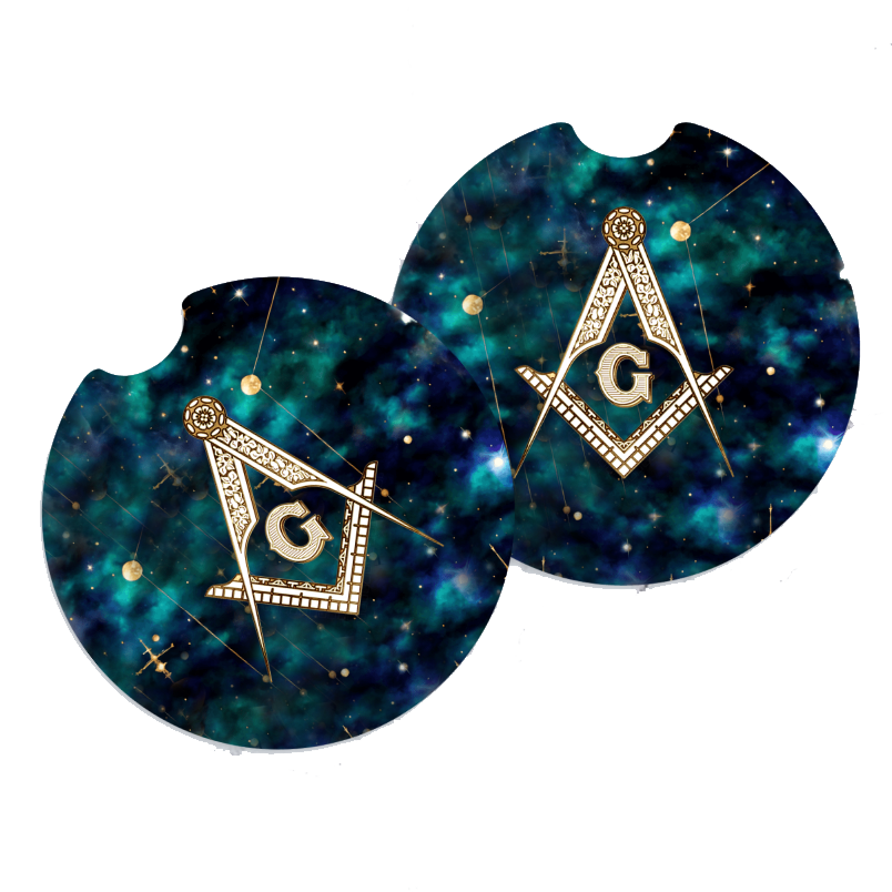 (image for) Cosmic Square and Compass Coaster Set - 2